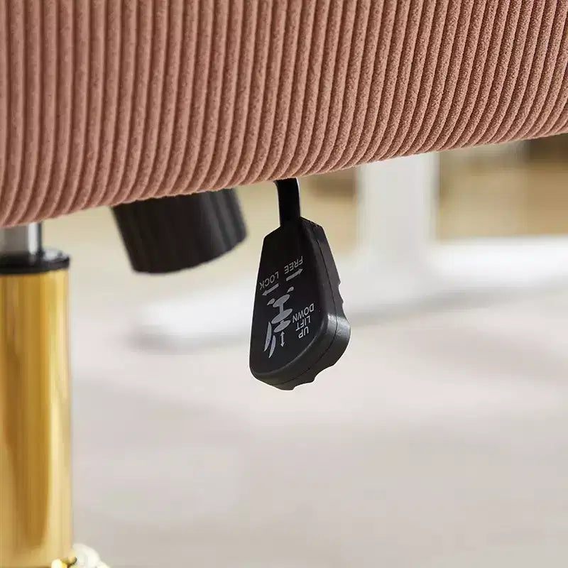 Sedia da ufficio a schienale medio, sollevabile, in tessuto a righe, ergonomica. Ideale per lavoro, studio e relax