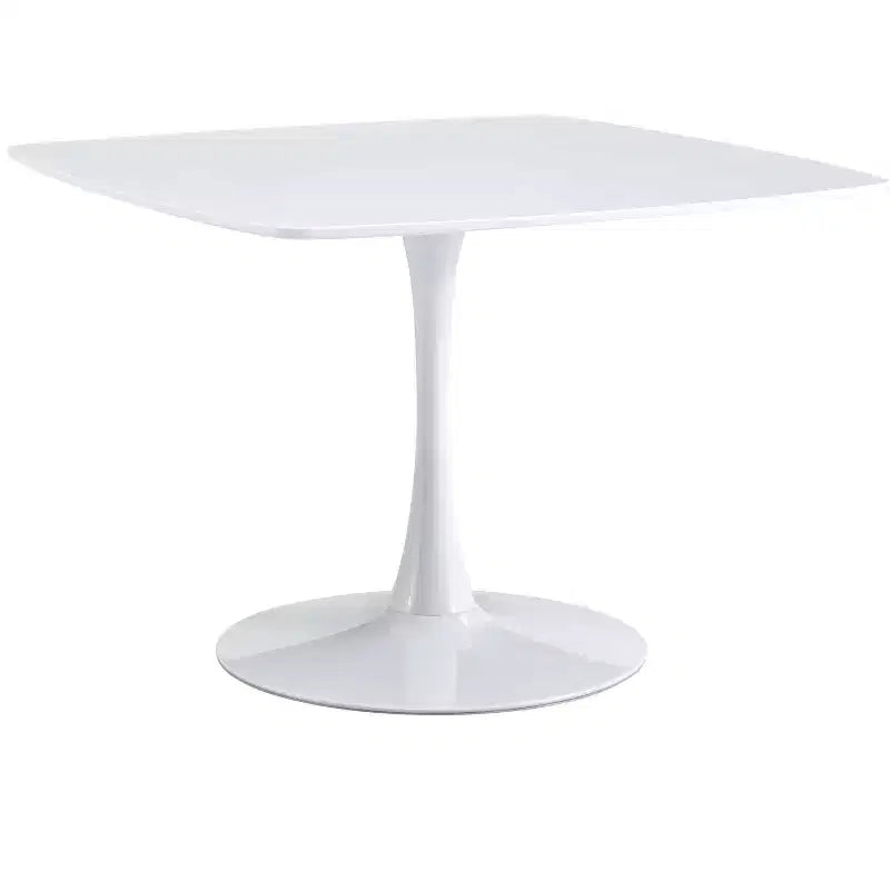 Tavolo da Pranzo Mid-Century da 107 cm con Piano Rotondo in MDF e Gambe a Croce, per 4-6 Persone, Utilizzabile anche come Tavolino da Caffè