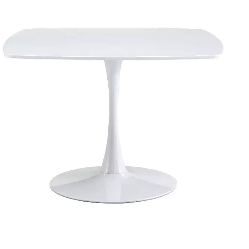 Tavolo da Pranzo Mid-Century da 107 cm con Piano Rotondo in MDF e Gambe a Croce, per 4-6 Persone, Utilizzabile anche come Tavolino da Caffè