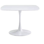 Tavolo da Pranzo Mid-Century da 107 cm con Piano Rotondo in MDF e Gambe a Croce, per 4-6 Persone, Utilizzabile anche come Tavolino da Caffè