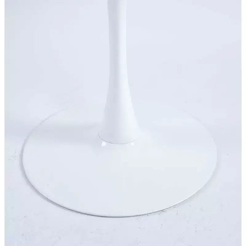 Tavolo da Pranzo Mid-Century da 107 cm con Piano Rotondo in MDF e Gambe a Croce, per 4-6 Persone, Utilizzabile anche come Tavolino da Caffè