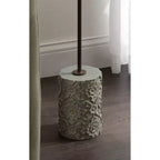 Tavolino da bibite Joya in legno intagliato e metallo, 10x10x22, Verde