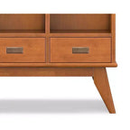 Libreria contenitore Tierney da 42 pollici in legno massello stile Mid-Century, colore Teak Marrone