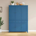 GDFStudio Clara 6-Door Kitchen Pantry with 3 Pull-out Trays and 7 Adjustable Shelves