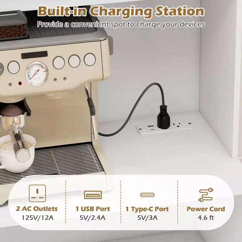 Dispensa da Cucina con Stazione di Ricarica
