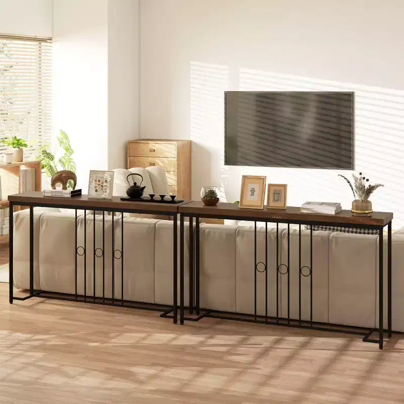 Tavolo Consolle Industriale Stretto da 140 cm