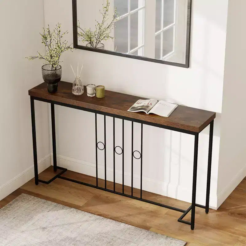 Tavolo Consolle Industriale Stretto da 140 cm
