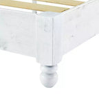 Base letto a piattaforma rustica in legno massello di pino, altezza 12 pollici, a montaggio facile
