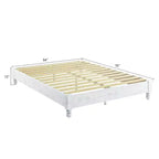 Base letto a piattaforma rustica in legno massello di pino, altezza 12 pollici, a montaggio facile
