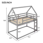 Letto in legno singolo con scaletta, facile da montare