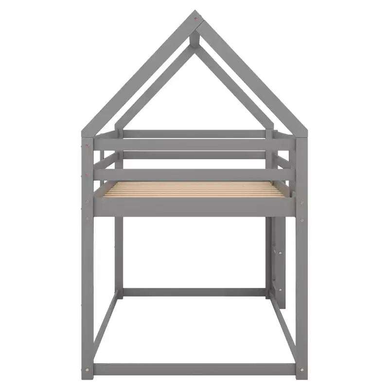 Letto in legno singolo con scaletta, facile da montare