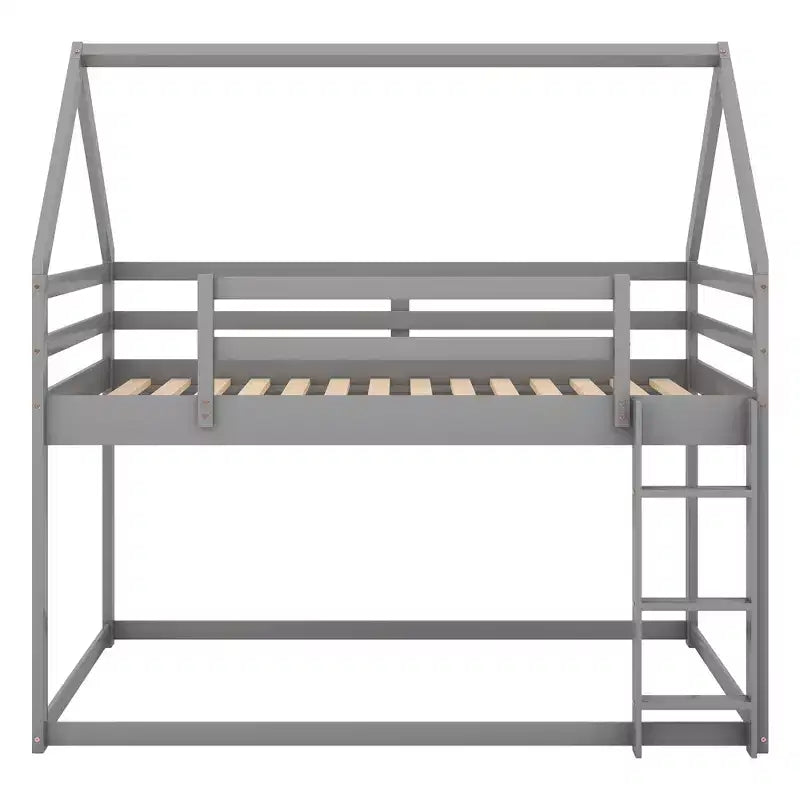 Letto in legno singolo con scaletta, facile da montare