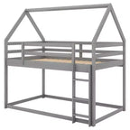 Letto in legno singolo con scaletta, facile da montare