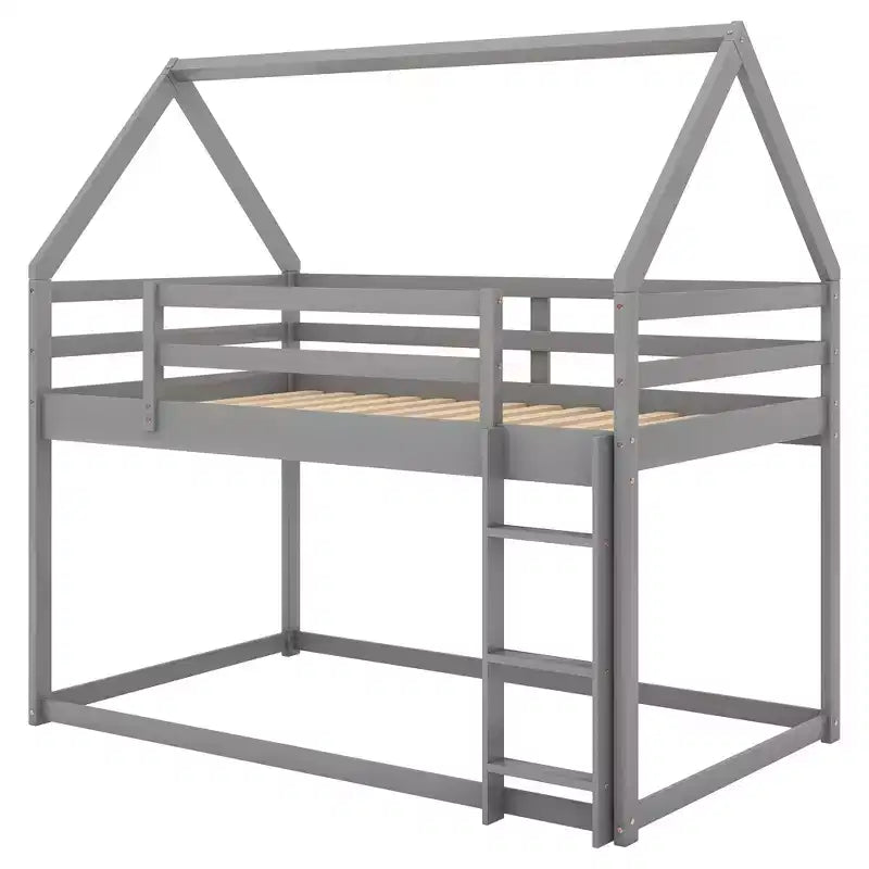 Letto in legno singolo con scaletta, facile da montare