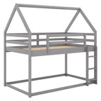 Letto in legno singolo con scaletta, facile da montare