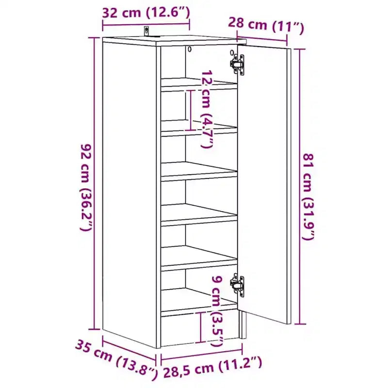 Scarpiera Compatta in Legno Ingegnerizzato Bianco