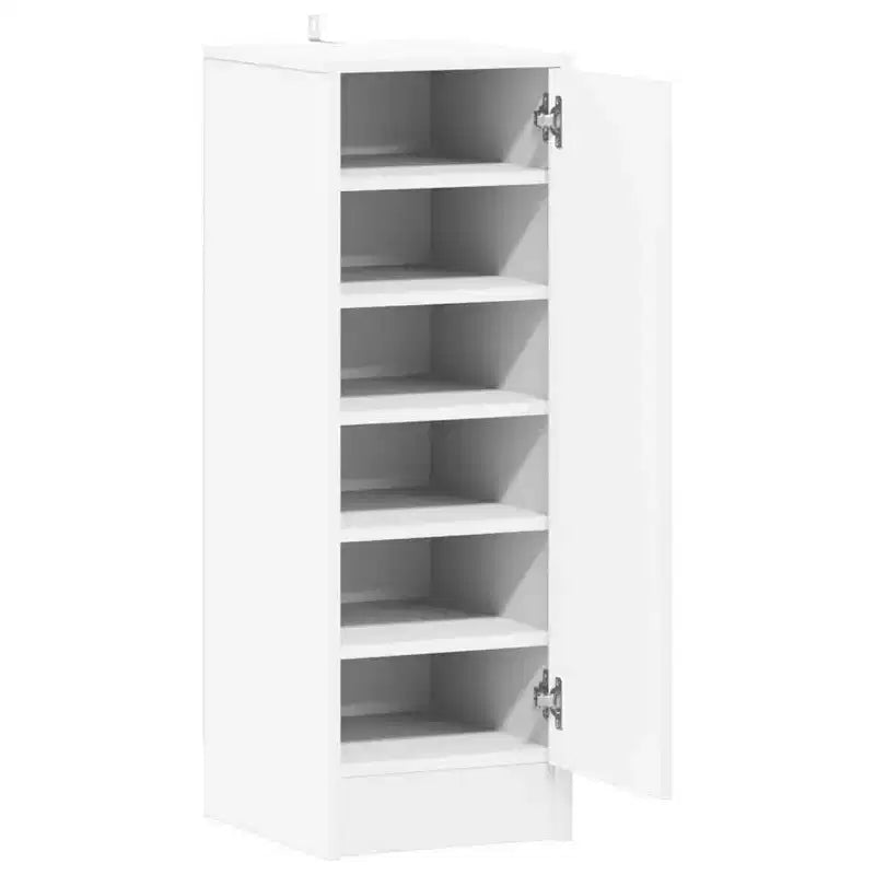 Scarpiera Compatta in Legno Ingegnerizzato Bianco