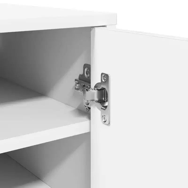 Scarpiera Compatta in Legno Ingegnerizzato Bianco