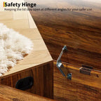 Panca Contenitore in Legno da 99,8 cm con Maniglia a U, Cerniera di Sicurezza, Supporta Fino a 136 kg e Facile Montaggio per Organizzare i Giocattoli