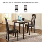 Tavolo rotondo da pranzo allungabile con ante a scomparsa legno/marrone scuro - Signature Design by Ashley: design compatto salvaspazio, 4 posti a sedere
