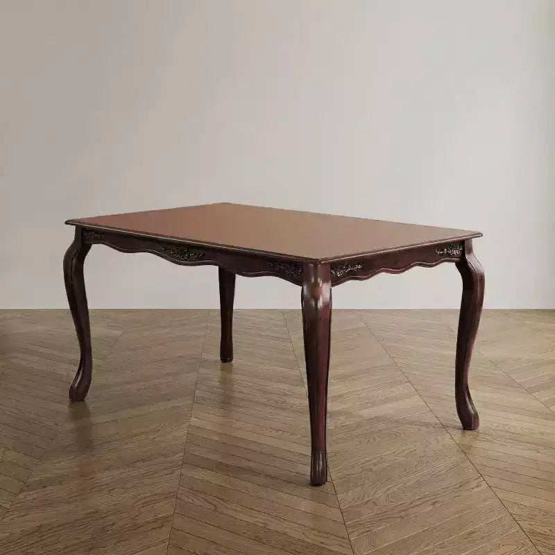 Tavolo da pranzo Danburn da 60 pollici con accenti floreali noce scuro - HOMES: Inside + Out: 6 posti, rettangolare, dettagli intagliati