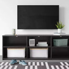 Mobile TV con spazio contenitivo, per TV fino a 70", Nero