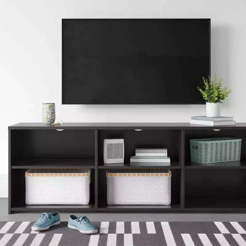 Mobile TV con spazio contenitivo, per TV fino a 70", Nero