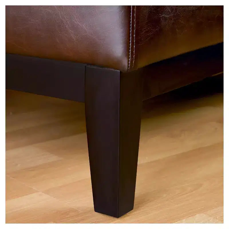 Poltrona Darcy Slipper Marrone - Christopher Knight Home: Rivestita in tessuto, Struttura in legno massello, Pulizia a macchia, Capacità 113 kg