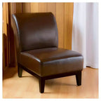 Poltrona Darcy Slipper Marrone - Christopher Knight Home: Rivestita in tessuto, Struttura in legno massello, Pulizia a macchia, Capacità 113 kg