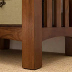Comodino in rovere medio - Leick Home: frassino massiccio, stile Mission, 28" di altezza, con cassetto
