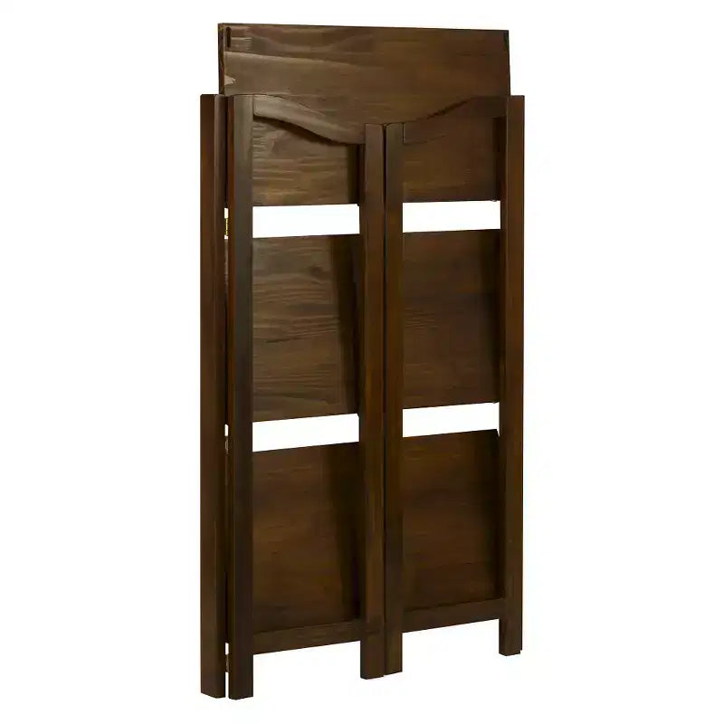 Libreria Pieghevole da Scaffale: Legno Tinto, Ferramenta in Acciaio, Antiribaltamento