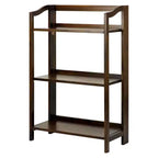 Libreria Pieghevole da Scaffale: Legno Tinto, Ferramenta in Acciaio, Antiribaltamento