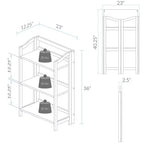 Libreria Pieghevole da Scaffale: Legno Tinto, Ferramenta in Acciaio, Antiribaltamento