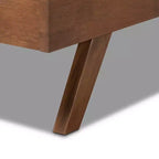 Letto a piattaforma King Brita in noce beige