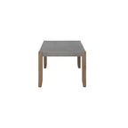 36" Davenport Faux Concrete and Wood Coffee Table Light Amber - Alaterre Furniture: Rustic Rectangle with Storage