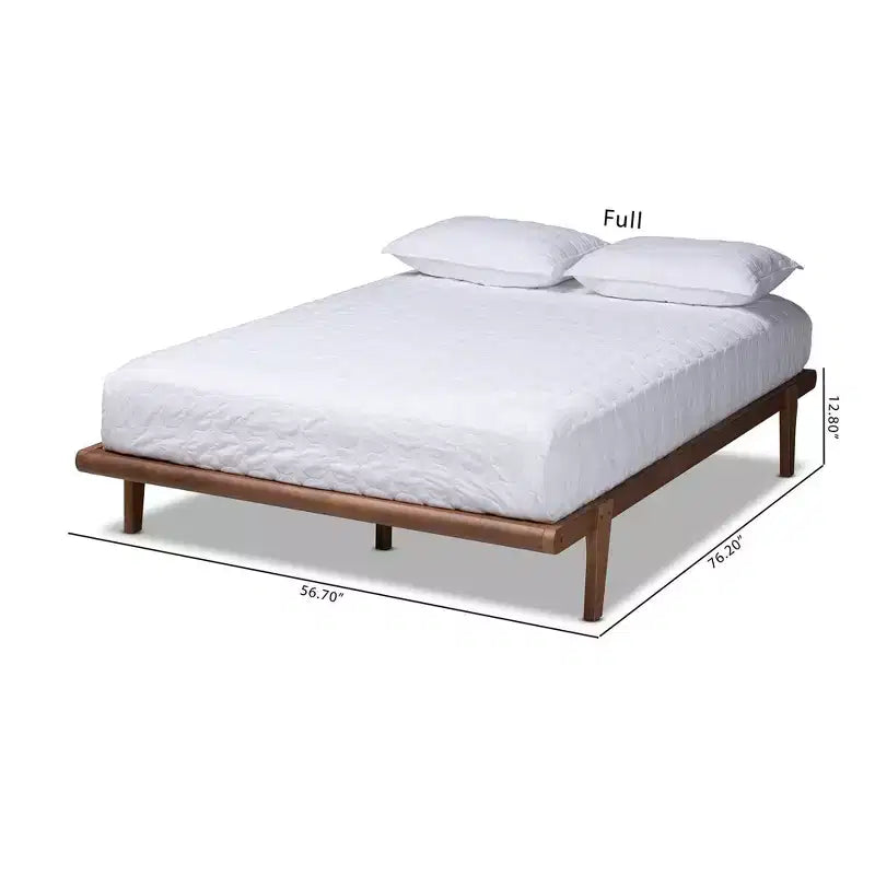 Struttura letto a piattaforma in legno rifinito