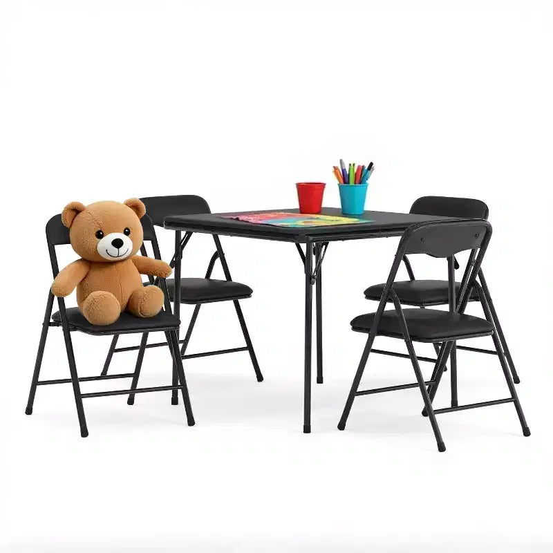 Tavolino e 4 sedie pieghevoli per bambini