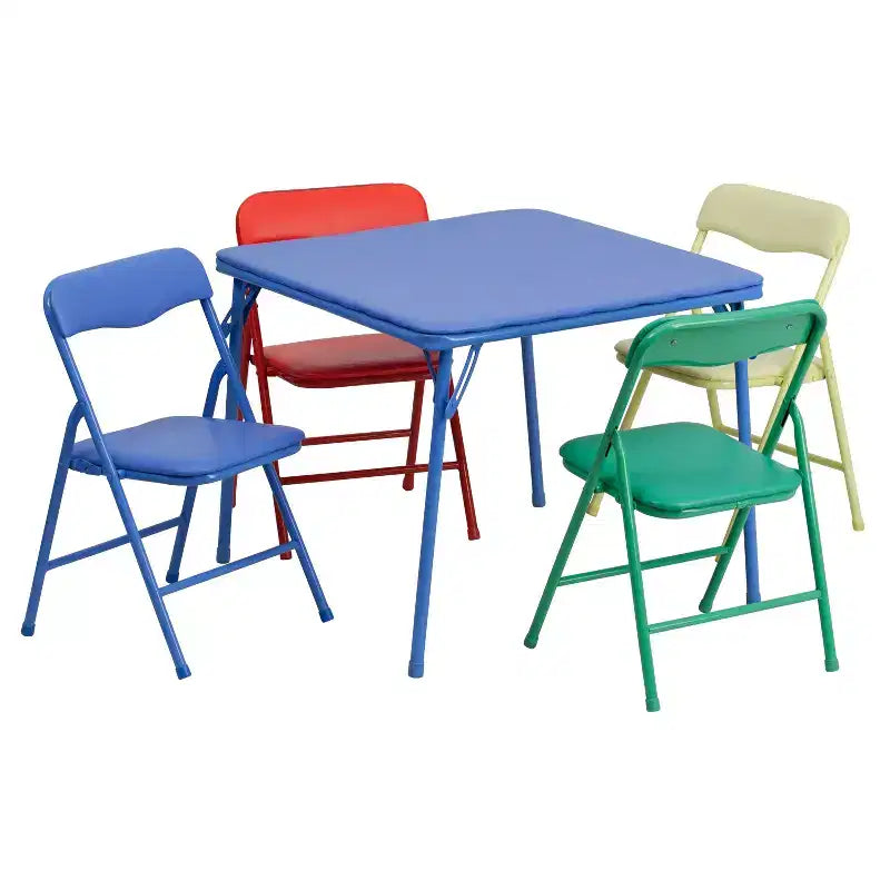 Tavolino e 4 sedie pieghevoli per bambini