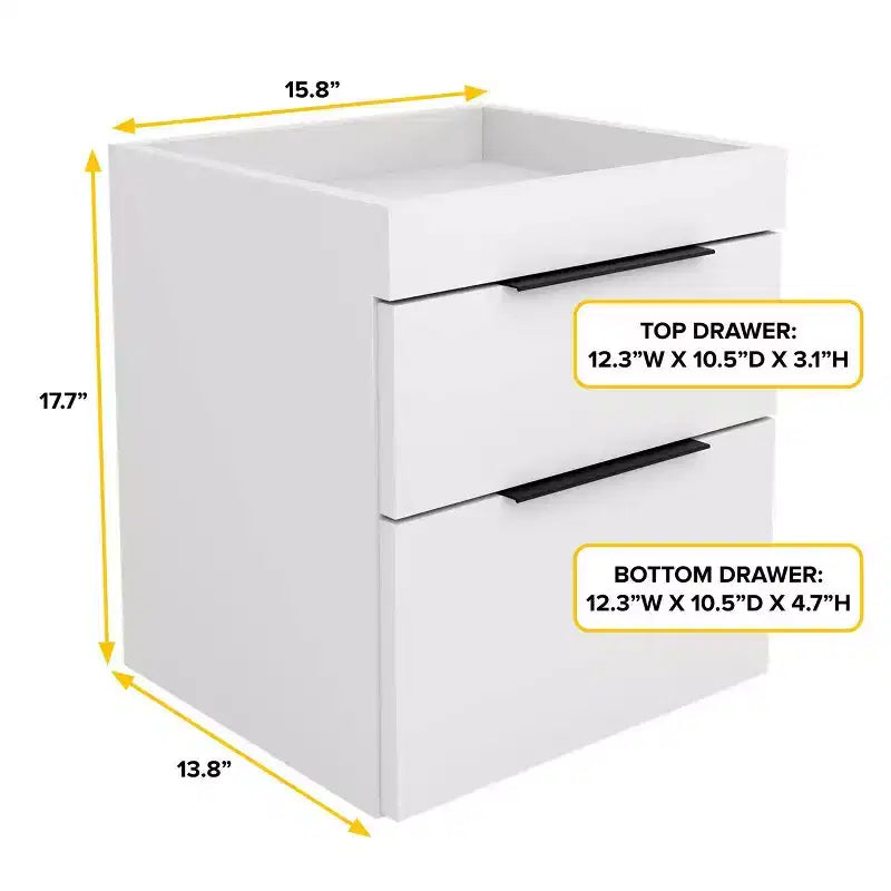 Comodino doppio cassetto Carter Modern