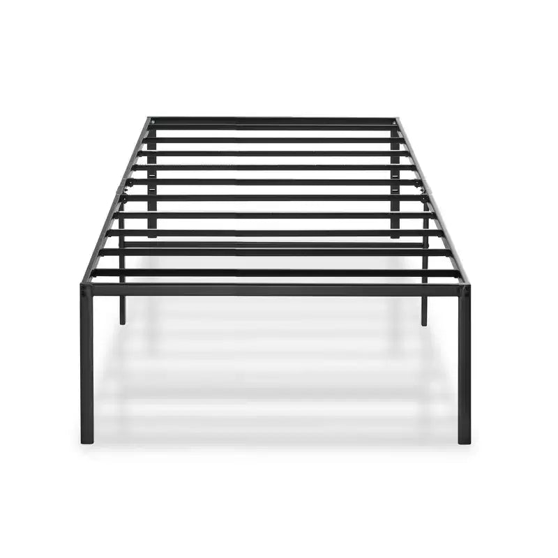 18 Classic Metal Platform Bed Frame Black - Mellow