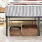 Telaio letto a piattaforma in metallo classico da 18 pollici nero