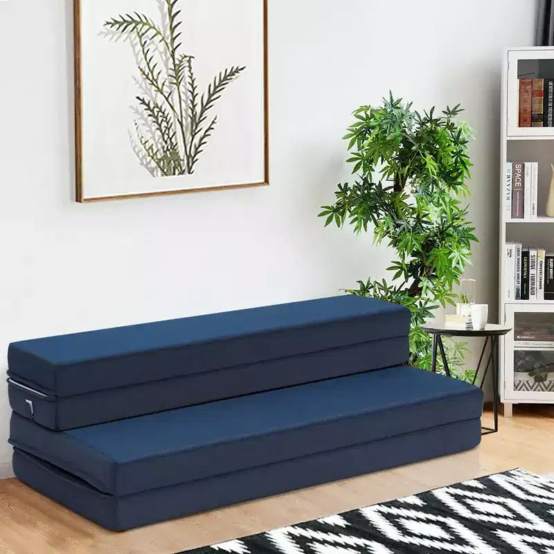 Materasso pieghevole in schiuma Queen Size 10 cm, divano letto per ospiti, futon