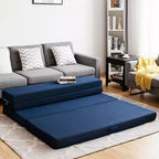 Materasso pieghevole in schiuma Queen Size 10 cm, divano letto per ospiti, futon