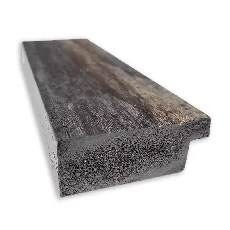 Specchio da parete rustico Bark, stretto, piccolo, con bordo smussato per il bagno